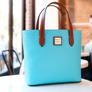 Dooney & Bourke Blue and Brown Structured Tote